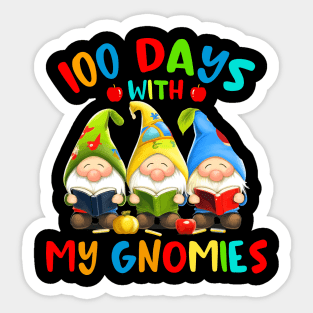 100 Days With My Gnomies 100 Days Of School Sticker